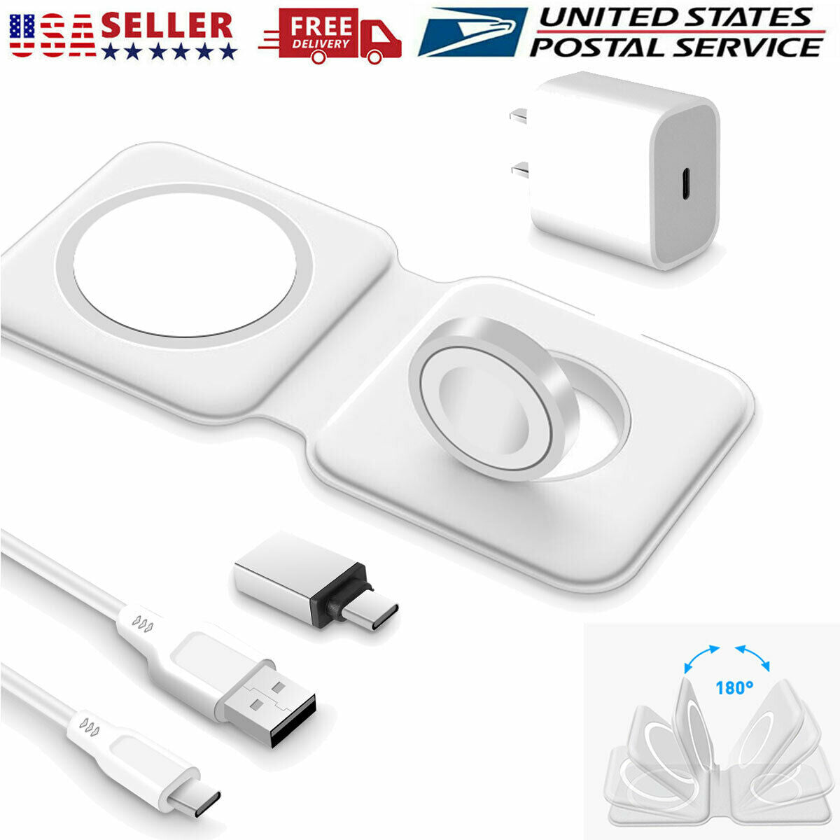 MagSafe Duo Charger Charging Station Pad for iPhone 12/13 and iWatch