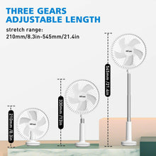 Load image into Gallery viewer, Portable 7&quot; Fan Adjustable Head Shaking Clip Stand Rechargeable Air Cooling Fan