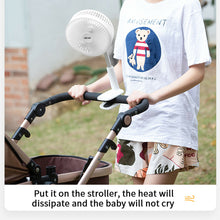 Load image into Gallery viewer, Portable 7&quot; Fan Adjustable Head Shaking Clip Stand Rechargeable Air Cooling Fan
