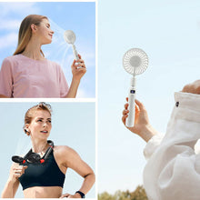 Load image into Gallery viewer, 2in1 Detachable Handheld Neck Fan Portable Adjustable Digital Outdoor AirCooling