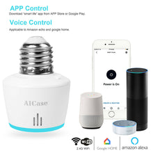 Load image into Gallery viewer, 2xWiFi Smart Light Bulb E26/E27 Lamp Socket Adapter Works with Alexa Google Home