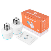 Load image into Gallery viewer, 2xWiFi Smart Light Bulb E26/E27 Lamp Socket Adapter Works with Alexa Google Home