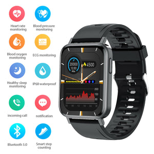 Smart Watch for iPhone Samsung Android IP68 Waterproof Bluetooth Fitness Tracker