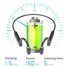 Load image into Gallery viewer, Bone Conduction Wireless Bluetooth Headphones Sports Open Ear Headset with Mic