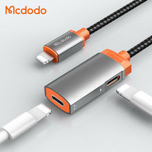 Load image into Gallery viewer, Dual 8 Pin Earphone Audio Adapter Splitter Charger Cable for iPhone 13/12/11/X/8
