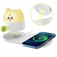 Load image into Gallery viewer, 15W Fast Charging Wireless Charger Pad w/ Magnet LED Night Light Touch Desk Lamp