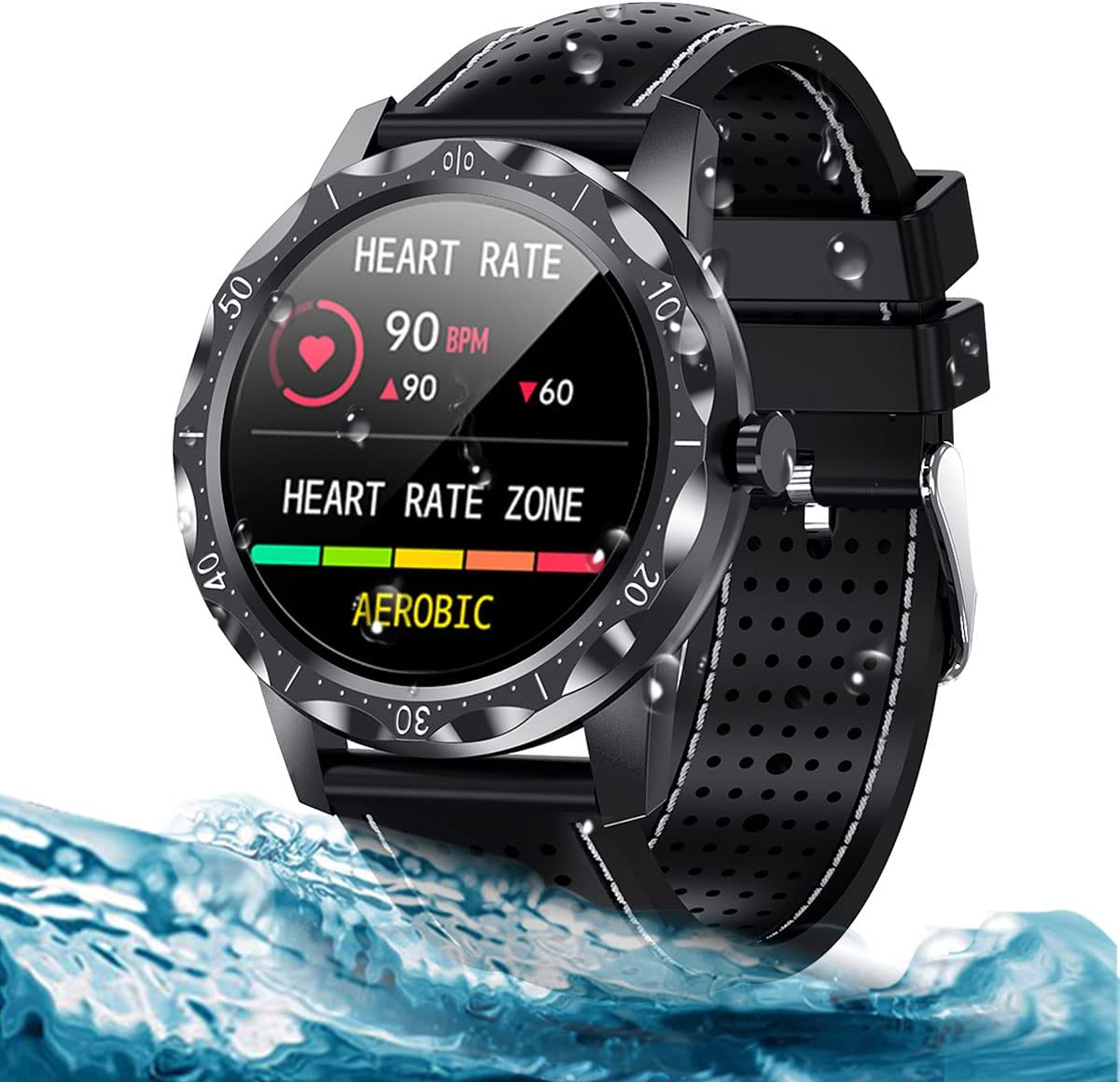 AICase Smart Watch Built-in Fitness Tracker with Heart Rate Blood Oxygen and Sleep Monitor