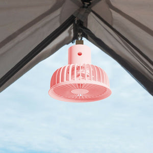 Portable Rechargeable LED Fan Travel Camping Air Cooling 4 Gear Wind with Tripod