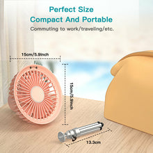 Load image into Gallery viewer, Portable Rechargeable LED Fan Travel Camping Air Cooling 4 Gear Wind with Tripod