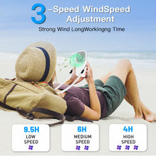 Load image into Gallery viewer, Foldable Mini Fan Handheld Cooling Stand Fans and  3000mAh Battery Power Bank