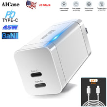 Load image into Gallery viewer, 45W Type USB C Fast Wall Charger Adapter  with 5FT Cable
