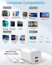 Load image into Gallery viewer, 45W Type USB C Fast Wall Charger Adapter  with 5FT Cable