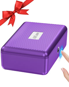Biometric Fingerprint Storage Box Portable Cash Jewelry Security Box Safe