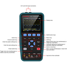 Load image into Gallery viewer, HANMATEK 2 Channel 2 IN 1 Digital Handheld Oscilloscope Multimeter Tester 50MHz