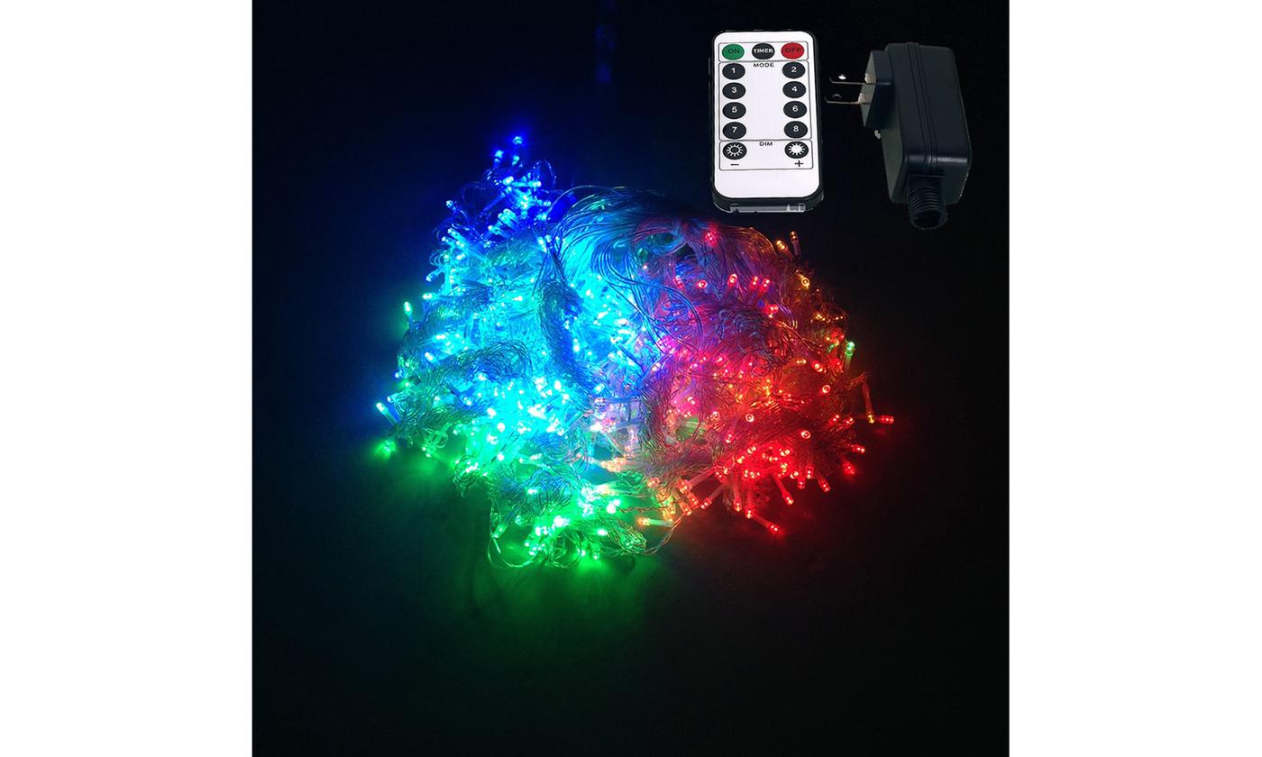 10Ft. 300-LED String Curtain Lights with Remote Control