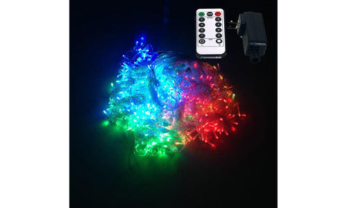 10Ft. 300-LED String Curtain Lights with Remote Control