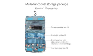 Waterproof Handing Toiletry Bag Travel Cosmetic Storage Essentials Organizer