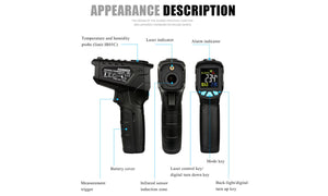 HANMER IR1 Infrared Temperature Gun Digital Non Contact Data retention