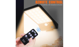 Waterproof Energy Saving Solar Wall Light Three Modes Induction Remote Control