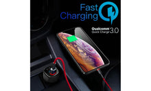 Load image into Gallery viewer, Black Dual USB Digital Display Bluetooth Car Charger FM Transmitter