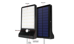 Waterproof Energy Saving Solar Wall Light Three Modes Induction Remote Control