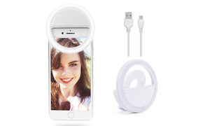 Bright LED Rechargeable Selfie Ring Fill Light For All Cell Phone Model