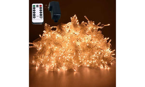 10Ft. 300-LED String Curtain Lights with Remote Control